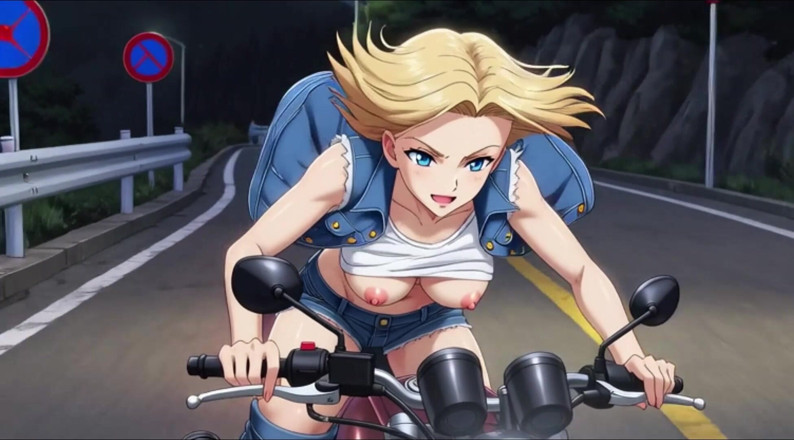 My night collection: Android 18 provoca il suo corpo perfetto in pose erotiche estremamente...