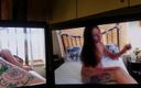 Richard Nailder Hardcore: 私の元、貞操に敬意を表します。右のスクリーンに映し出されたビデオは、私たちが出会った日と、彼女が初めてポルノを撮った日でした