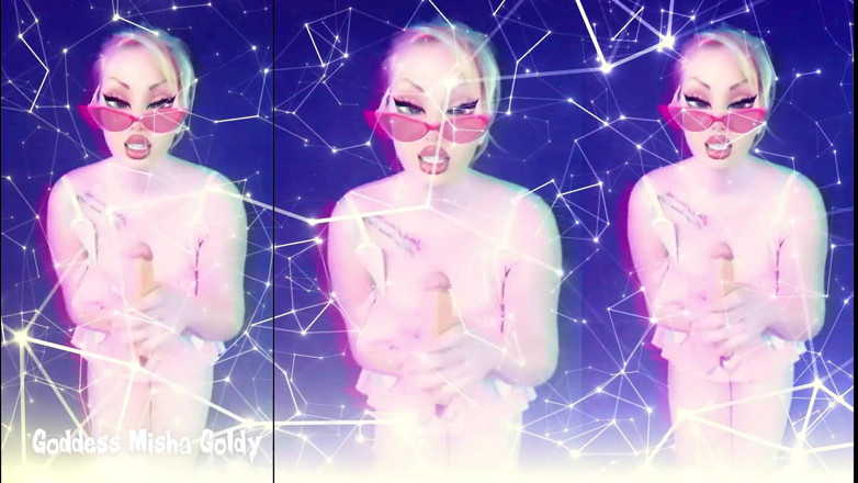 Goddess Misha Goldy: Get your clit out and jerk yourself off while I...