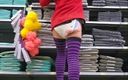 Kinkytwinkpamps: Femboy Wets &amp; Messes Diaper at Mall