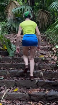 Walking up Old Stairs in the Hawaiian Rainforest