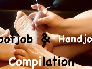 Zsaklin's Hand and Footjobs: Footjob and Handjob Compilation