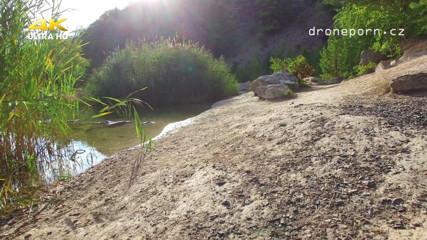 Peaches and Bananas: Outdoor fuck shooted by drone