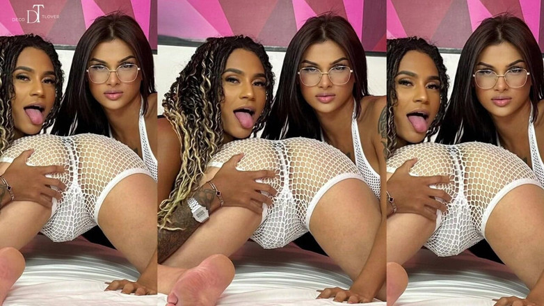 Deco t-lover: Çılgın trans ovalamı Gabizinha ve Lohane: Onun penisini emdim, vahşi...