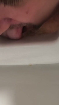 Licking Public Toilet, with Pee of Stranger, Male or Female