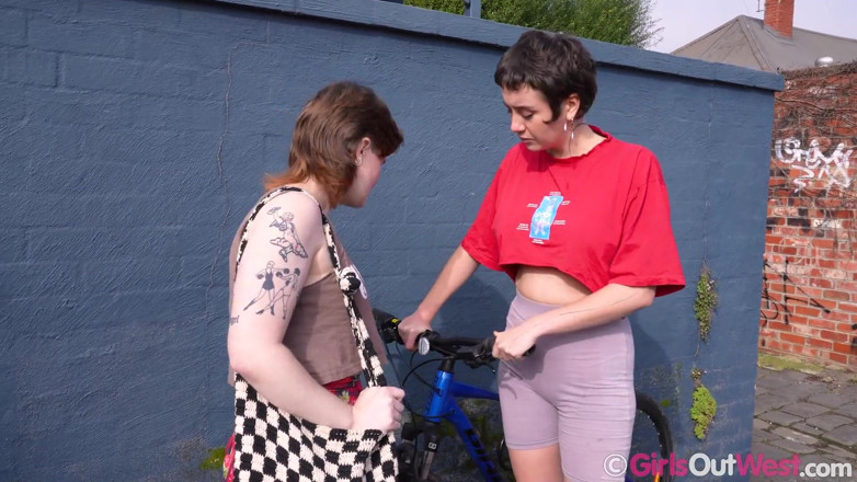 Girls Out West: Big Titted Lesbian Brunette Gets Licked and Fingered in the...
