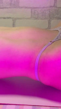 Skinny Femboy Makes Her Belly Bulge with Ribbed Dildo