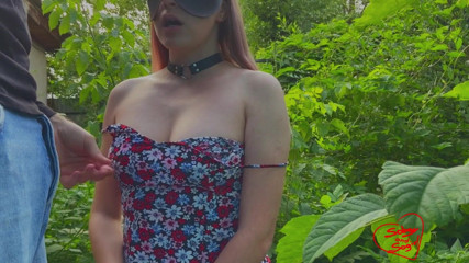 SOboyandSOgirl: Pussy loves to suck cock in the garden - SOboyandSOgirl
