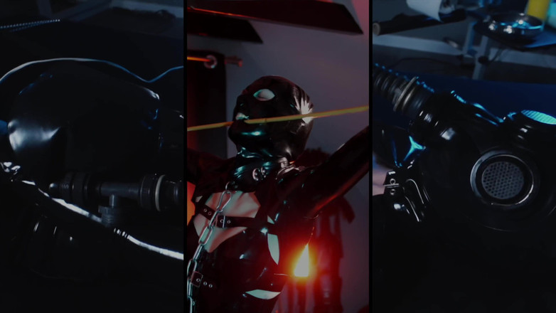 Rubber pervs: Fickmaschine auf spanking Bank