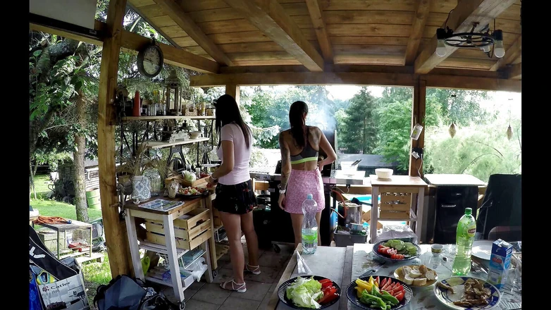 Leon Lambert: Neighbor´s barbecue party hot tight girls in summer dress short...