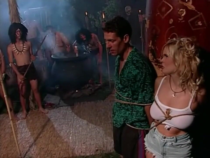 Vintage megastore: Tourist couple trapped and fucking in the jungle