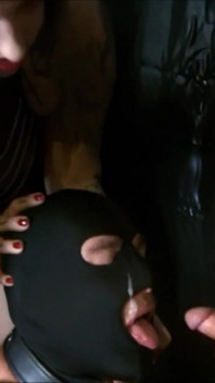 Bondage blowjob – submissive blowjob whore swallows all
