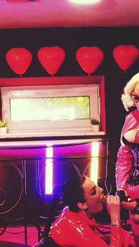 Smoking Hot Latex MILFs Deep Strap-on Fuck!