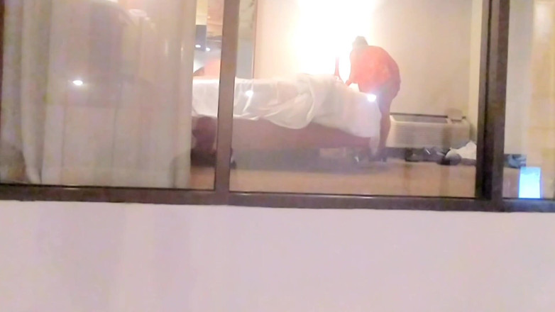 Estebanyanna: Caught Watching Her in Hotel Window and She Gives Him...