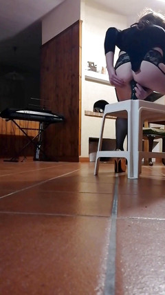 Striptease and play with a dildo thumbnail