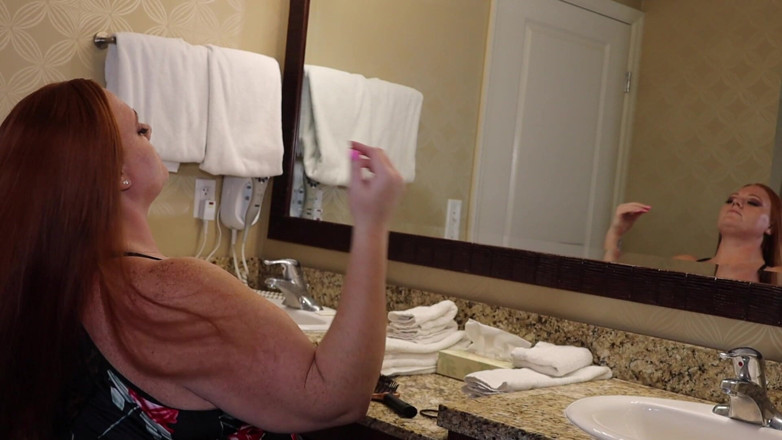 Julie Ginger: Brushing Her Long Red Hair
