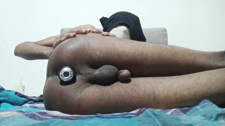 ThorSagor: Gay Men Increase His Own Asshole with Cucumber and Using...