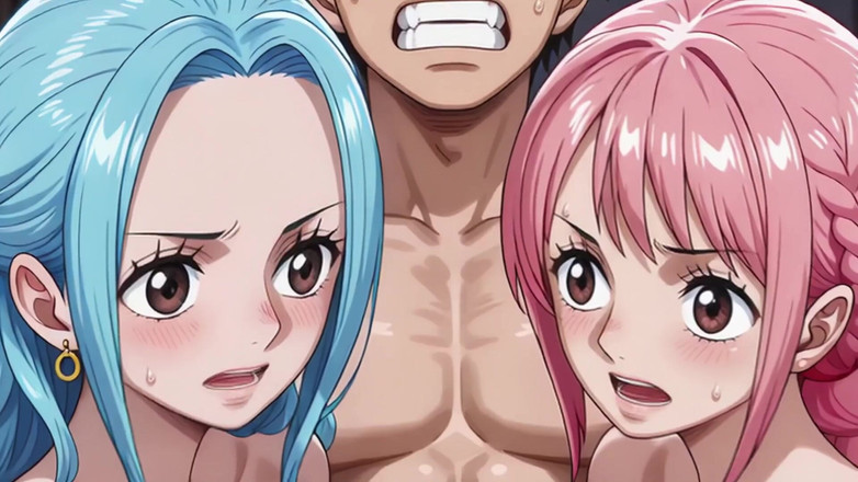 Prznai: Vivi、Rebecca和Luffy（op）