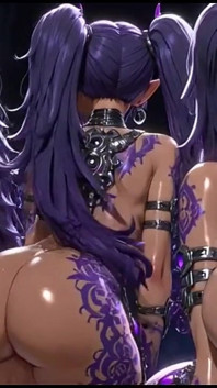 142. Super Demone ninja cyberpunk girl (ai Animation)