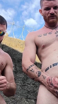 Victor Ferraz and Carmona in a Hot Brotherhood