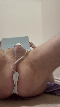 Estim Naked Shaved Cum