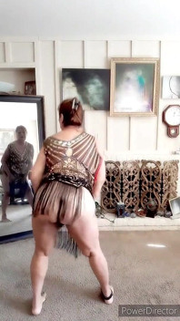 Dance Striptease 71 Year Old Latina with Hairy Pussy