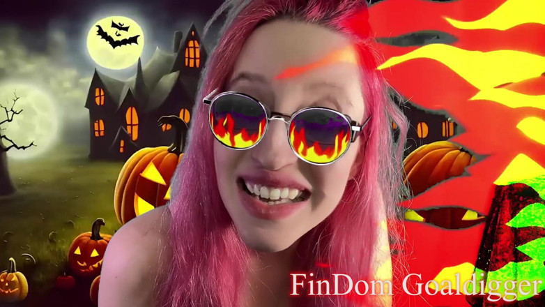 FinDom Goaldigger: Transformacja w Halloween usunięte kutas maminsynek