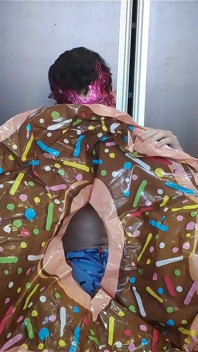 Mijn opblaasbare donut snel opgeblazen!