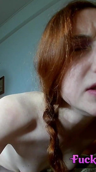 Redhead Skinny Amateur Fucked by Mature Fat Man