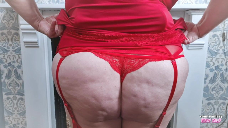 BBW_Wife: Bask ve çoraplı olgun üvey anne Jane