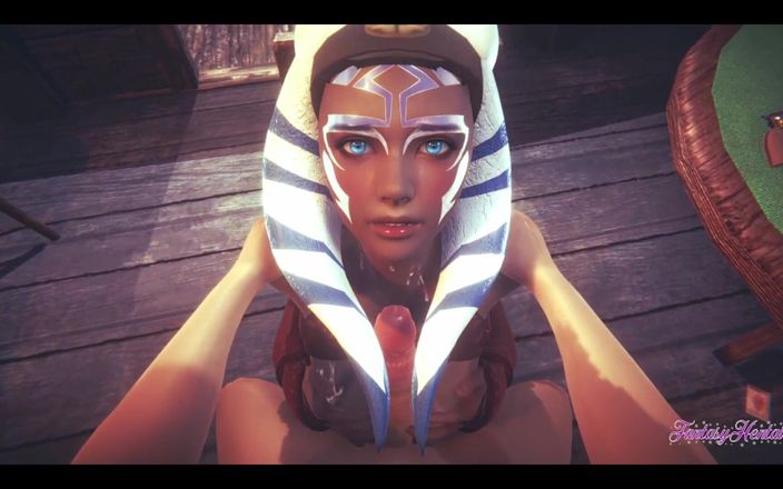 Yaoitube: Starwars Hentai POV Ahsoka 3D 4D - muie și futai cu călărire inversă stilată...