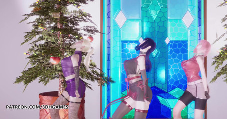 3D-Hentai Games: Dvakrát - Cítíte se speciální striptýz Ino Sakura Hinata 3D erotický tanec...