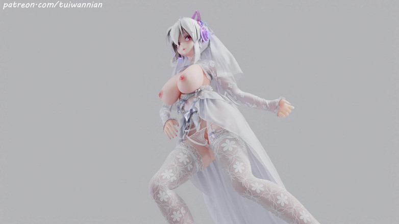 MikuMotion: [mmd] słaba T-ara ślubna miłość ślubna, biała jedwabna suknia ślubna