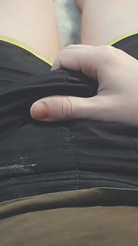 Jerking off in Shorts - Large Dried Stains of Cum All Over My Body