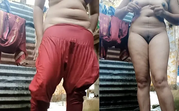ModernBeauty: Dress Wearing After Bath. Bangladeshi Sadia Bhabi Wearing Dress