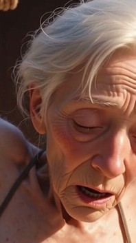 Old Granny Rope Bondage - Tight Pussy Needs to Be Filled