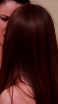 Lesbians Do It Until Orgasm Dildo Anal, Double Dildo Bathtub