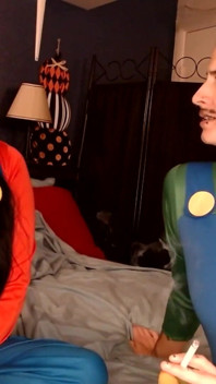 Halloween cosplay rauchpause