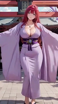 Red-haired Miko! Seamlessly Switching Between the Japanese Garden and the Bedroom, From Lazy Poses to Wet-mouth Teasing.