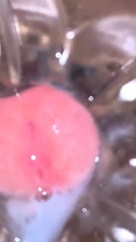 Close-up Cock in Tool for Masturbate Orgasm on Flash