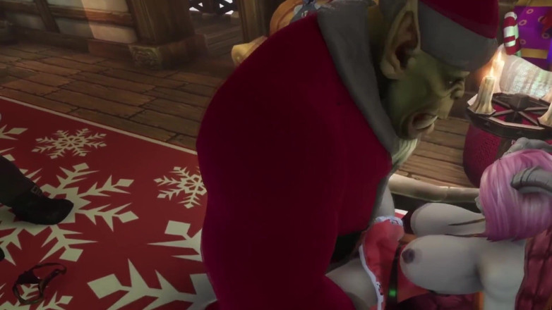 Wraith ward: Sexy Demon Girl Rides Orc Santa's Dick : Warcraft Parody