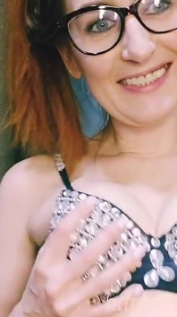 An Stepaunt with Glasses and Fishnet Tights Is Flirting with You, Teasing You. Fingers in a Hairy Pussy. Hairy Armpit Fetish.