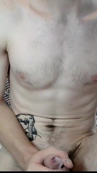 Young Hairy Guy Cums a Lot After Playing with His Big Cock and Ass