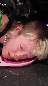 Human Ashtray, Food Play & Arm Restraint Degraded Slut BDSM