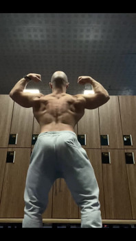 Sweaty Flexing After Training