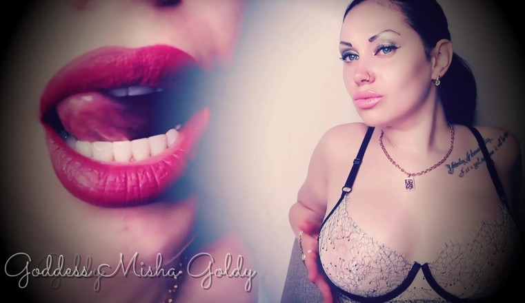 Goddess Misha Goldy: Dudaklarıma büyüle! İhtiyacın olan tek şey ruj kaplı dudaklarım!