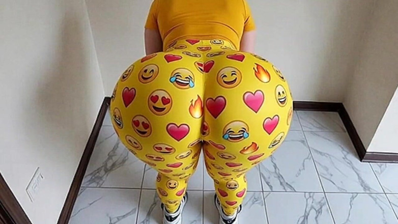 Xprohibidox1: Bunda grande em leggings de Leggings De Salto Com Leggings