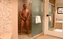 Azn Dad Man: Bărbat asiatic la duș complet, masturbare și spermă