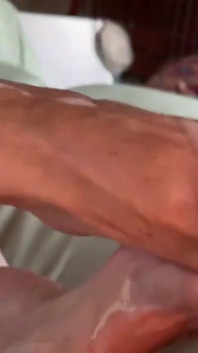 MILF Granny Rubs Cum All Over Her Feet