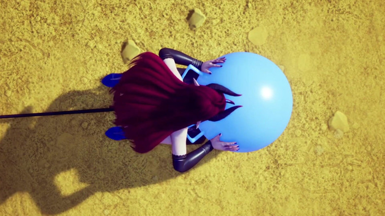 Wraith ward: Dämonenmädchen lutscht einen hüpfenden ball
